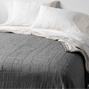 Twin Matelassé Quilted Coverlet Gray - Hearth & Hand with Magnolia
